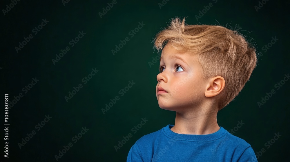 Curious Young Boy Looking Up Curious Young Boy Looking Up