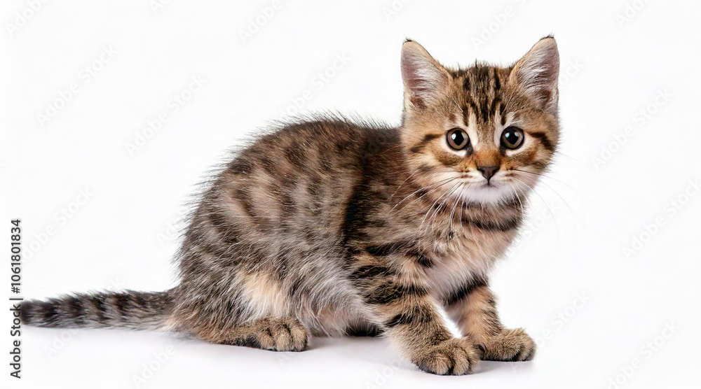 Fototapeta premium kitty isolated on white background studio shot