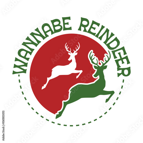 Wannabe reindeer Svg Design photo