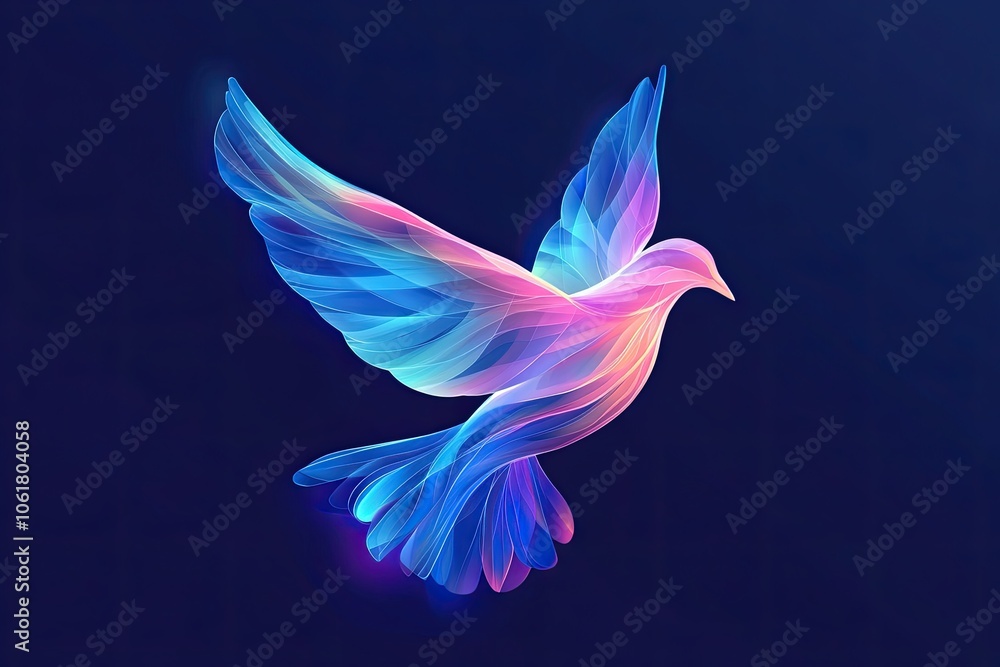 Obraz premium blue and white dove