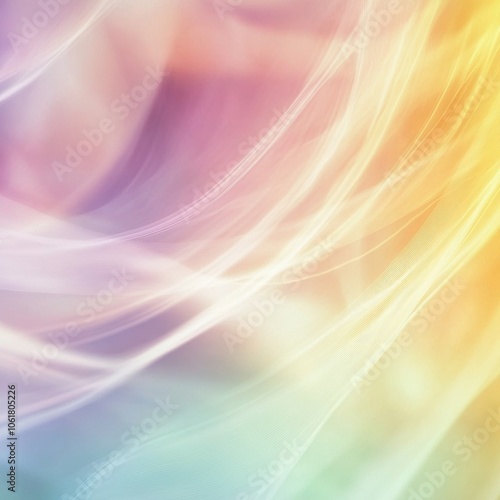 A soft pastel rainbow background with gentle flowing colors creating a serene and calming atmosphere