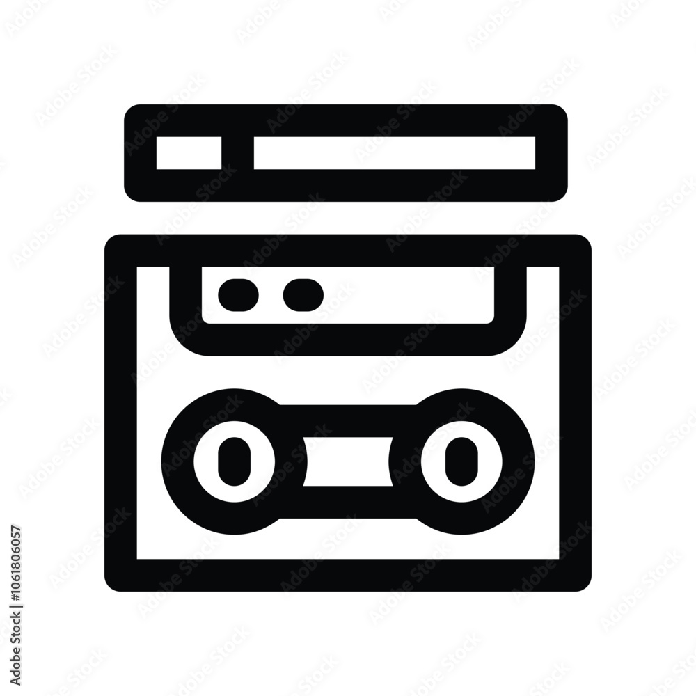 cassette icon. vector line icon for your website, mobile, presentation, and logo design. cassette icon. vector line icon for your website, mobile, presentation, and logo design.