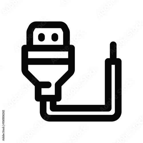 hdmi cable icon. vector line icon for your website, mobile, presentation, and logo design.