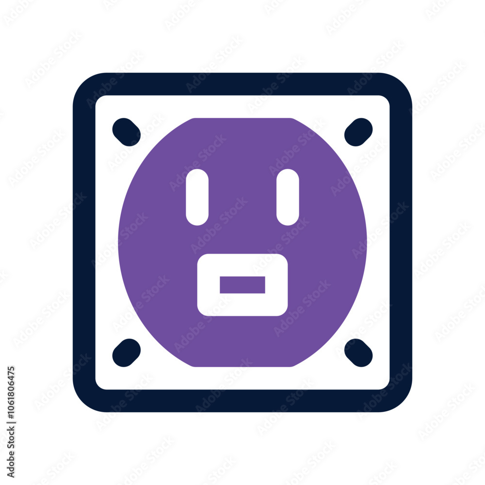 socket icon. vector dual tone icon for your website, mobile, presentation, and logo design.