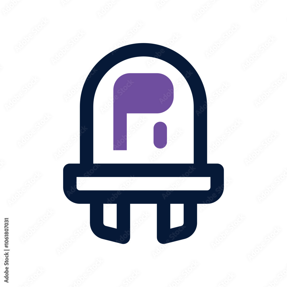 diode led icon. vector dual tone icon for your website, mobile, presentation, and logo design. diode led icon. vector dual tone icon for your website, mobile, presentation, and logo design.