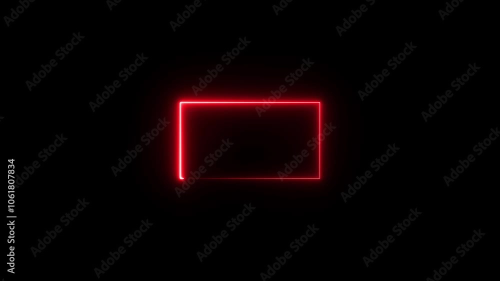 Abstract neon light rectangle frame and seamless loop pattern animation background. Abstract neon light rectangle frame and seamless loop pattern animation background.