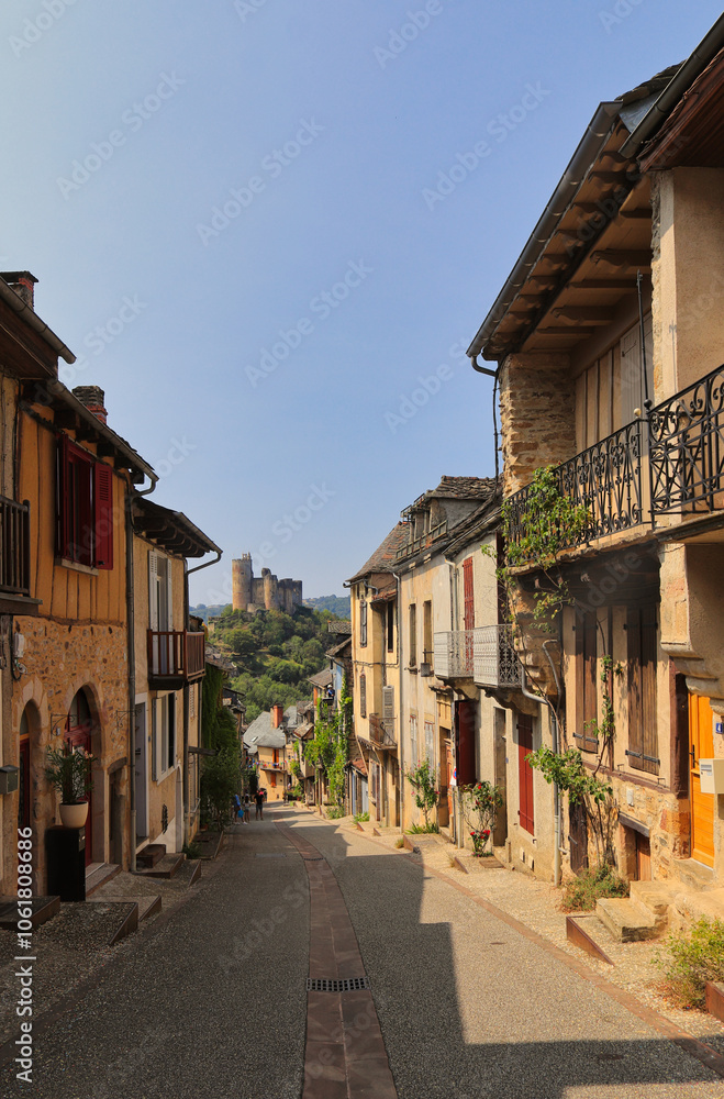 Najac. France. In this small town you can see magnificent examples of traditional architecture, and magnificent views of the castle. It is one of the most beautiful corners of the south of France.
