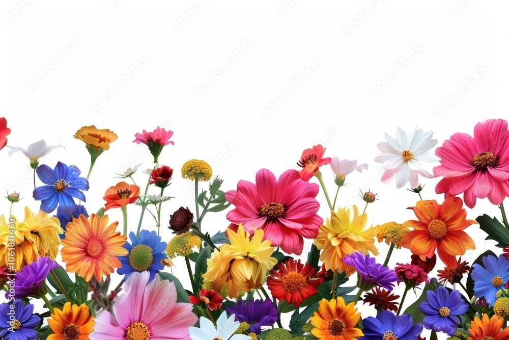 Colorful wildflowers blooming beautifully Colorful wildflowers blooming beautifully