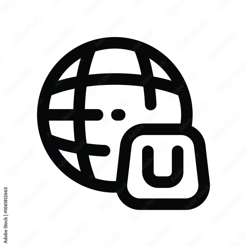 global shopping icon. vector line icon for your website, mobile, presentation, and logo design. global shopping icon. vector line icon for your website, mobile, presentation, and logo design.