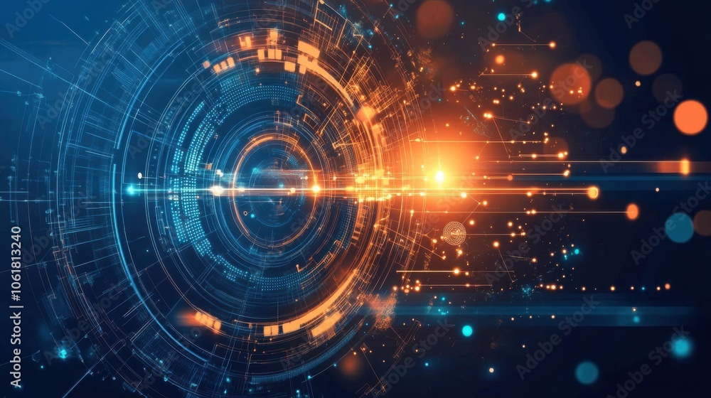 Abstract technology circle background. Futuristic hi-tech concept. Vector illustration Abstract technology circle background. Futuristic hi-tech concept. Vector illustration