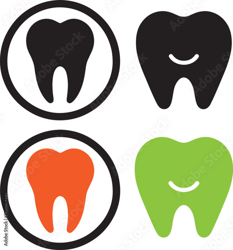 Teeth Icon Vector Illustration - Clean and Detailed Silhouette Design for Dental Logo, Background, and Texture (EPS 10)"