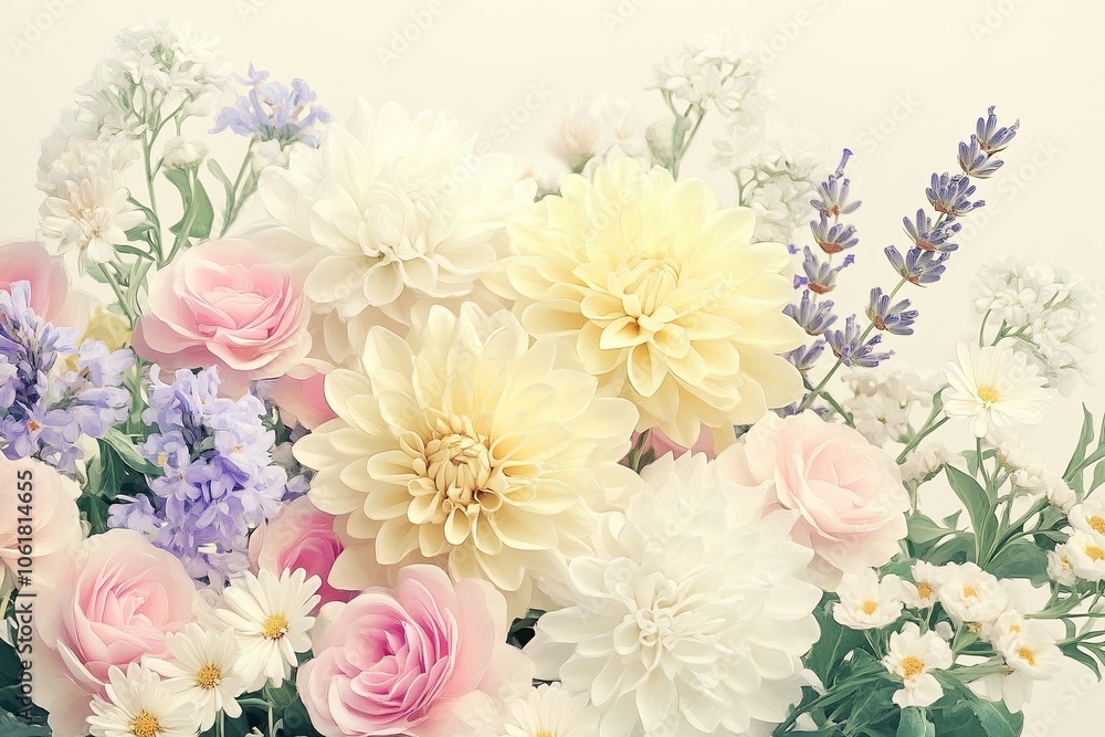 bouquet of flowers on white bouquet of flowers on white