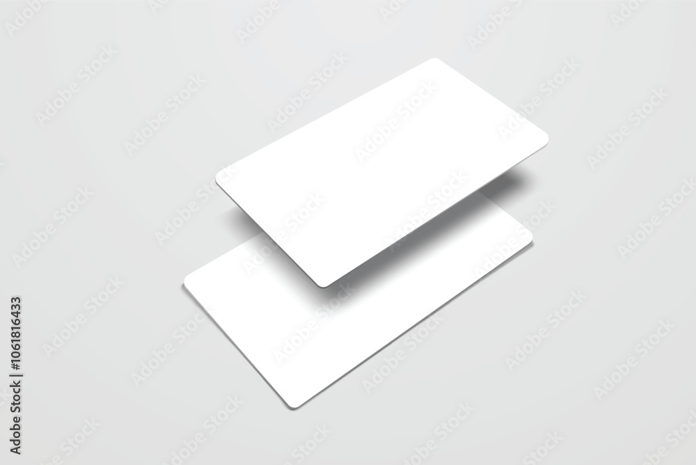 Rounded corners business card, gift card or credit card with shadow. Mockup design for presentation branding, corporate identity, ads, personal, stationery, document, graphic presenting. Vector
Rounded corners business card, gift card or credit card with shadow. Mockup design for presentation branding, corporate identity, ads, personal, stationery, document, graphic presenting. Vector