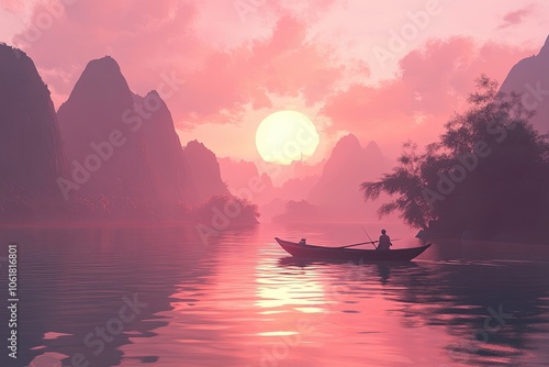 boat on the lake