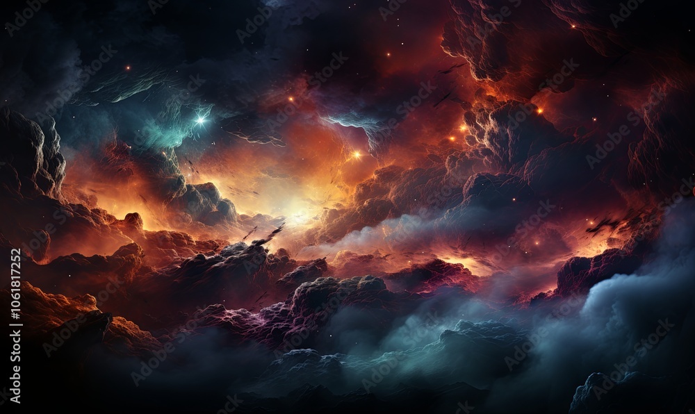 Colorful Sky Filled With Clouds Colorful Sky Filled With Clouds