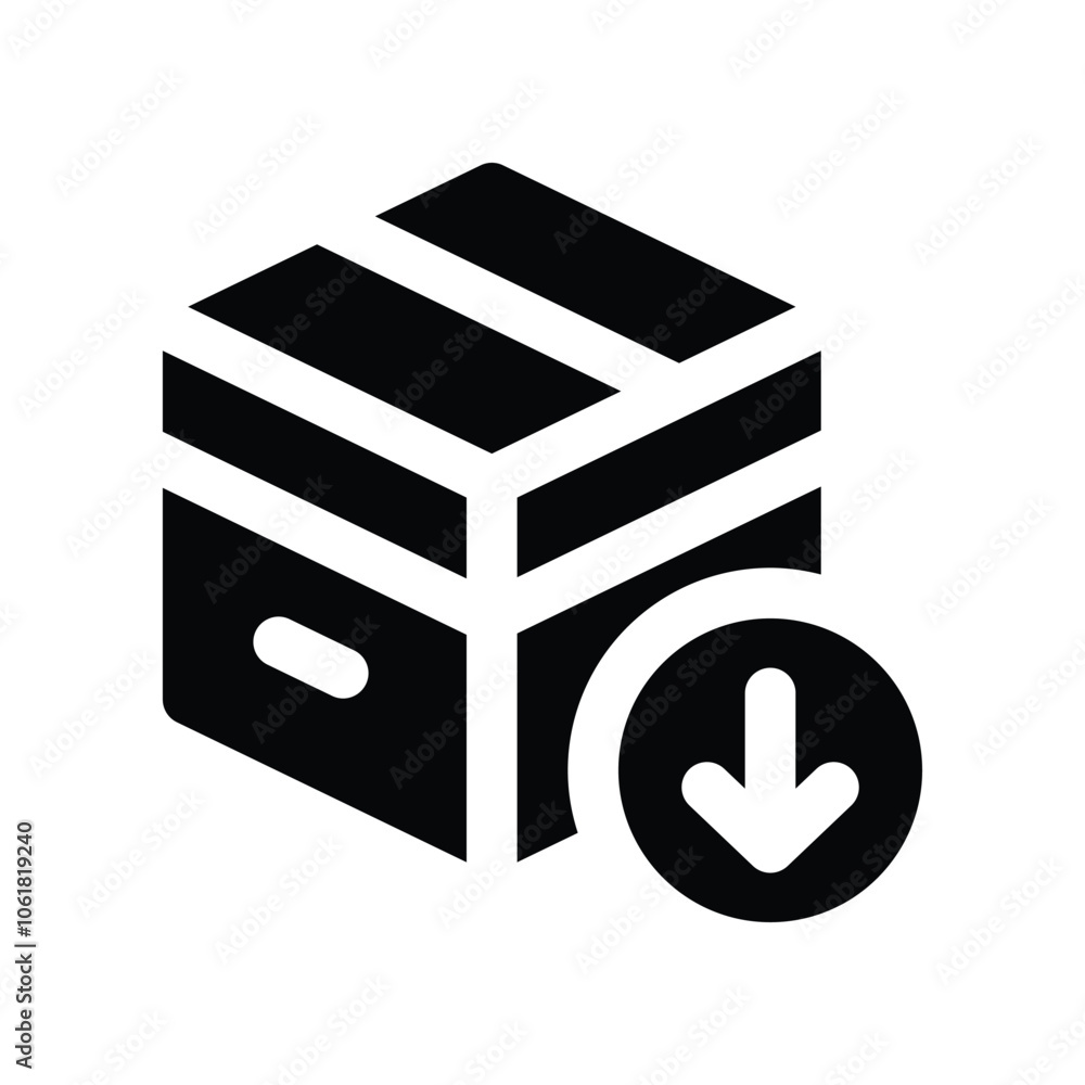 import icon. vector glyph icon for your website, mobile, presentation, and logo design. import icon. vector glyph icon for your website, mobile, presentation, and logo design.