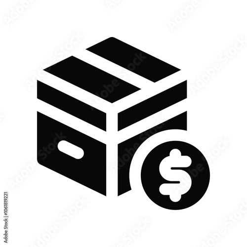 purchasing icon. vector glyph icon for your website, mobile, presentation, and logo design.