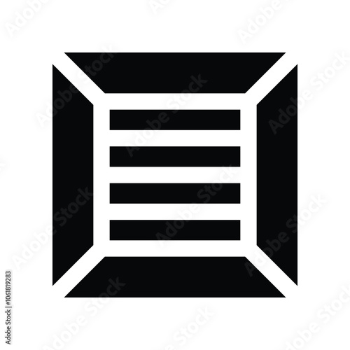 wooden box icon. vector glyph icon for your website, mobile, presentation, and logo design.