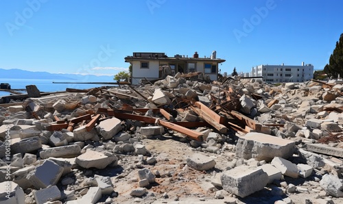 House Amidst Rubble