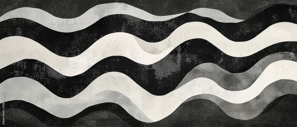 A black and white striped pattern with a white stripe A black and white striped pattern with a white stripe