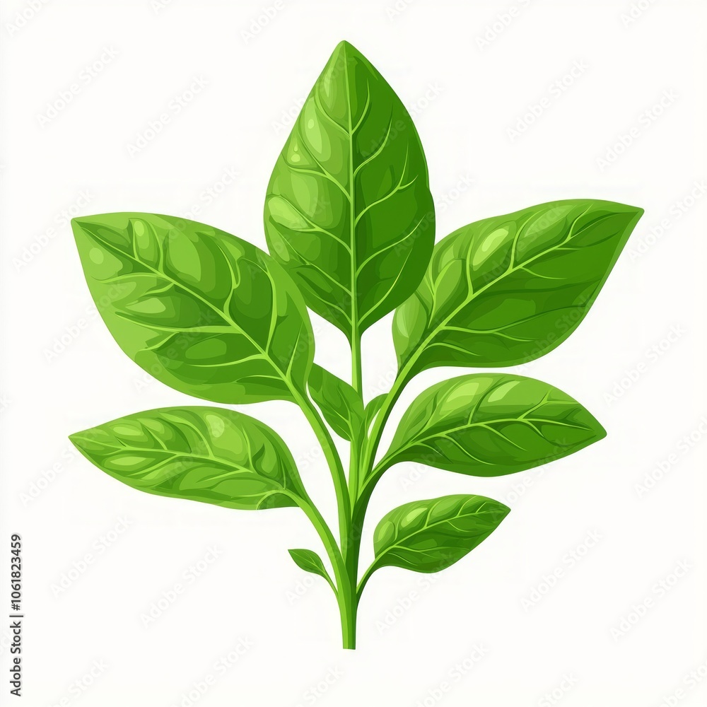 artwork showcases collection fresh spinach leaves placed crisp white backdrop emphasizing their vibrant green color and simple clean shapes minimalist design. artwork showcases collection fresh spinach leaves placed crisp white backdrop emphasizing their vibrant green color and simple clean shapes minimalist design.