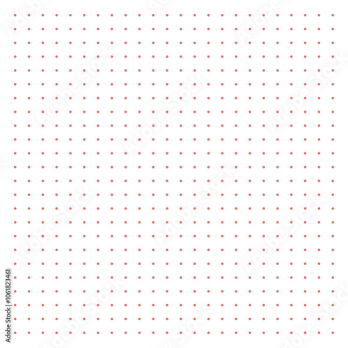 Grid paper. Dotted grid on white background. Abstract dotted transparent illustration with dots. White geometric pattern for school, copybooks, notebooks, diary, notes, banners, print, books