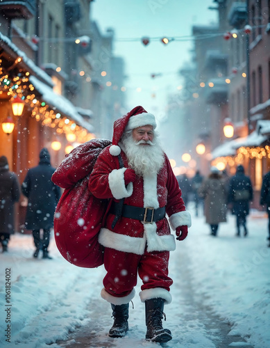 santa Claus on the street