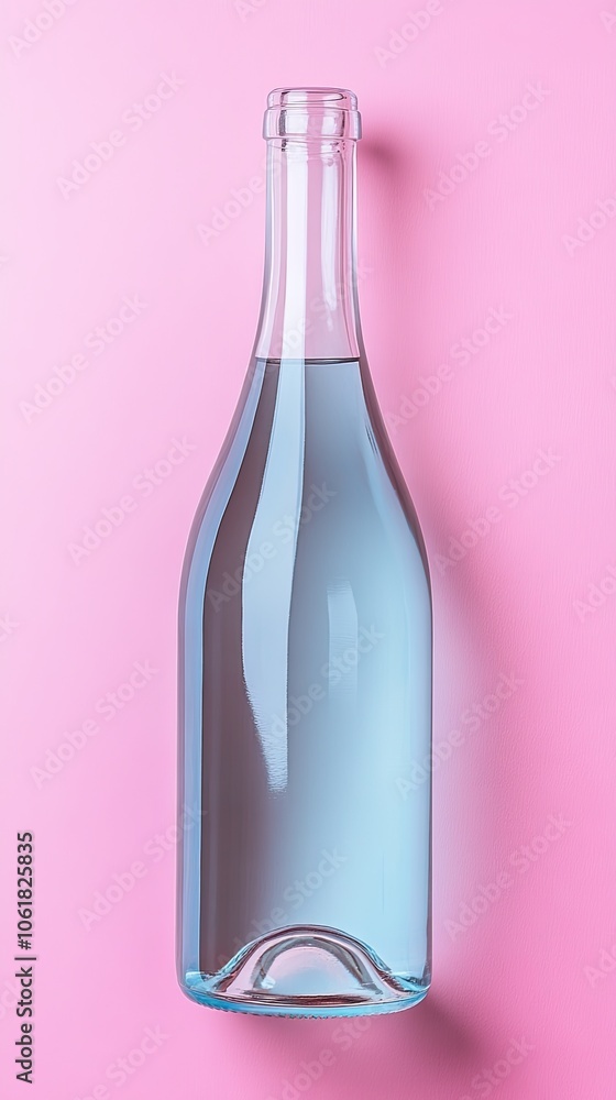 Bottle Standing on Colorful Background Bottle Standing on Colorful Background