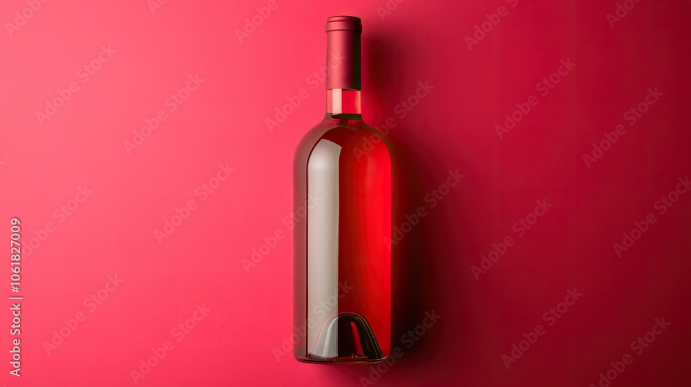 Bottle Standing on Colorful Background Bottle Standing on Colorful Background
