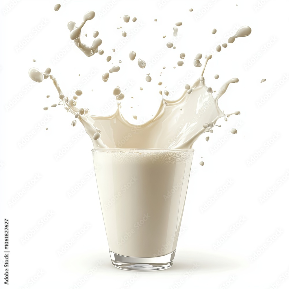 Milk Splash in Glass - Fresh Dairy Drink Photography Milk Splash in Glass - Fresh Dairy Drink Photography