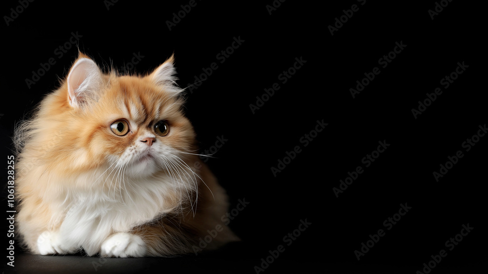 Φωτογραφία Niedliche orange Katze, Flauschiges Kätzchen Portrait, Süße Ingwer-Katze-Nahaufn