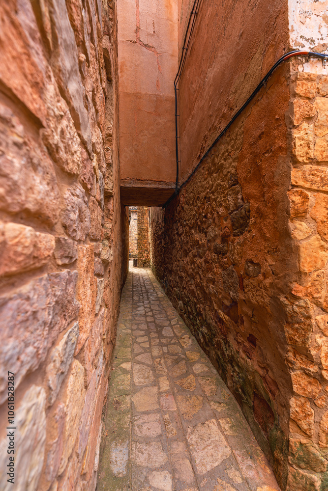 Obraz premium View of an alley in the beautiful town of Medinaceli, Soria province, Spain