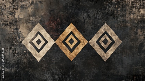 abstract runic patterns in muted tones, representing Viking heritage and mystique