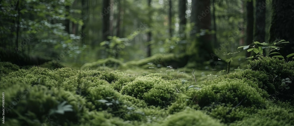 A lush, vibrant green forest floor covered in thick moss, shadowed by towering trees, emitting a serene and mystical woodland aura. A lush, vibrant green forest floor covered in thick moss, shadowed by towering trees, emitting a serene and mystical woodland aura.