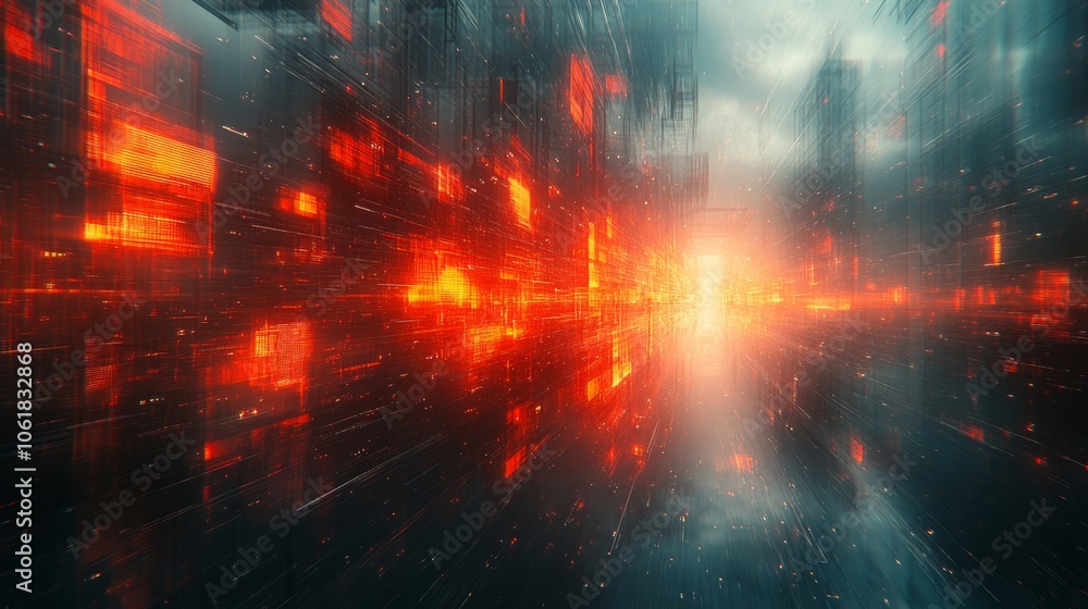 Abstract High-Speed Technology Perspective with Motion Blur Effects - Dynamic Visual Representation of Speed and Innovation Abstract High-Speed Technology Perspective with Motion Blur Effects - Dynamic Visual Representation of Speed and Innovation
