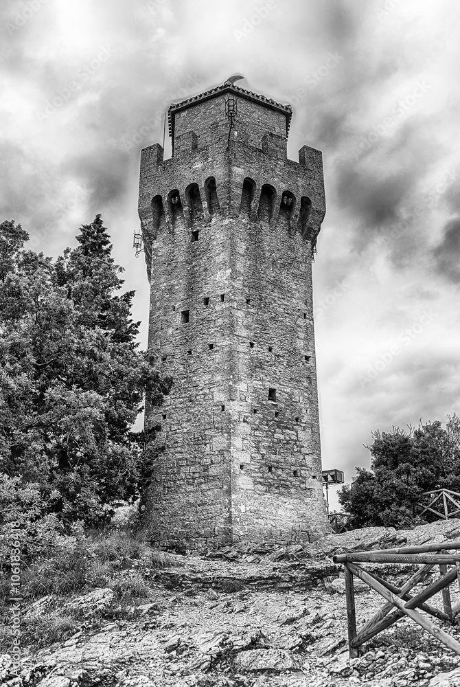 Montale Tower on Monte Titano, Republic of San Marino Montale Tower on Monte Titano, Republic of San Marino