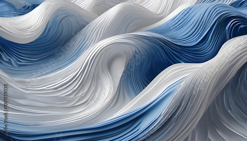 Pastel blue and white wavy lines pattern, business background for advertising and banners