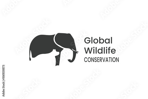 Global Wildlife Conservation logo featuring an elephant and a cat photo