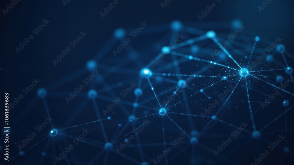 Obraz premium Abstract Data Network Connection Visualization