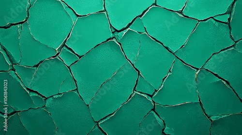 Textured green surface with cracked patterns evoking a natural aesthetic for artistic or design use