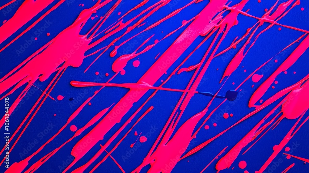 Vibrant splashes of neon pink on a deep blue canvas an abstract expression of color and movement Vibrant splashes of neon pink on a deep blue canvas an abstract expression of color and movement
