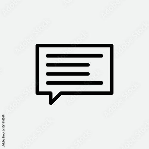 Pop up message icon vector isolated editable stroke