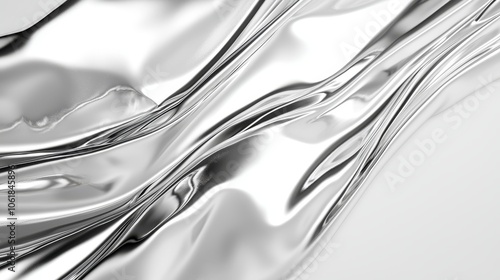 Captivating flow of silver waves exploring the beauty and texture of metallic surfaces in art and design