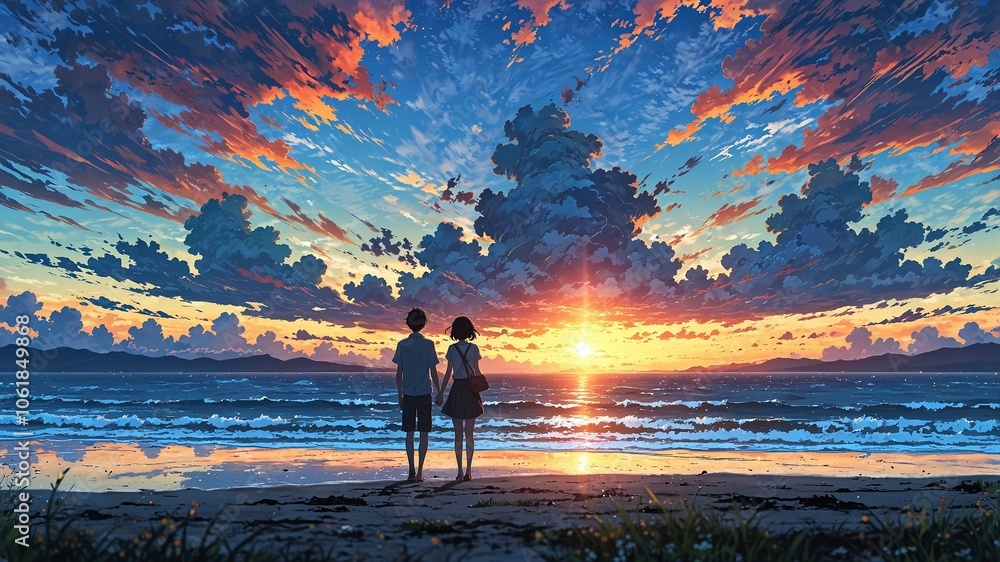 Fototapeta premium 4K Anime Background Wallpaper