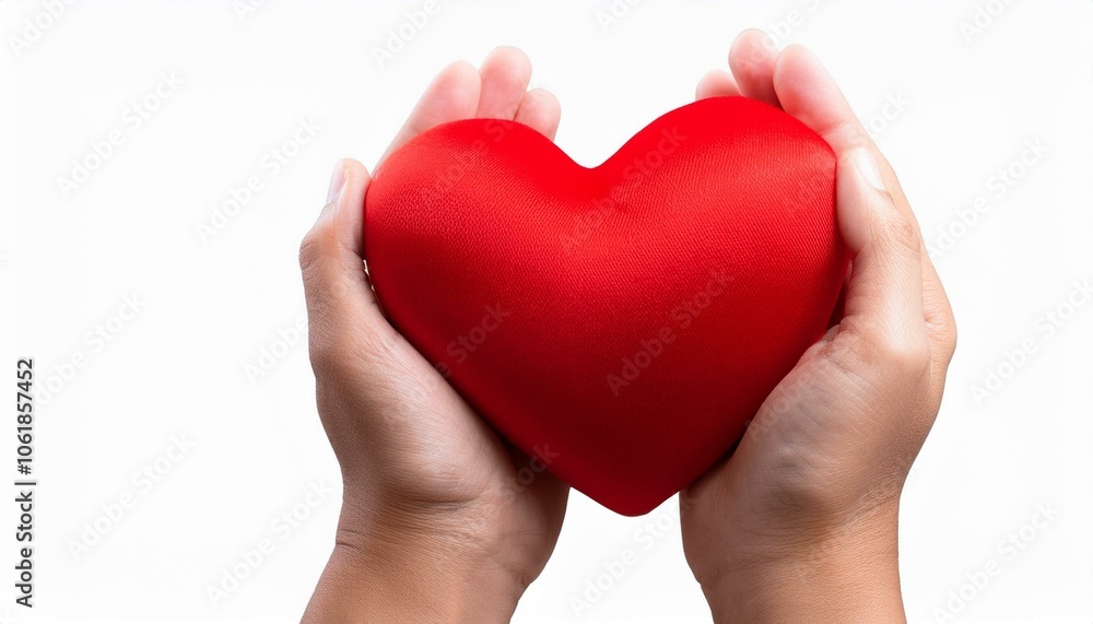 hand holding red heart love on isolate transparency background, PNG hand holding red heart love on isolate transparency background, PNG