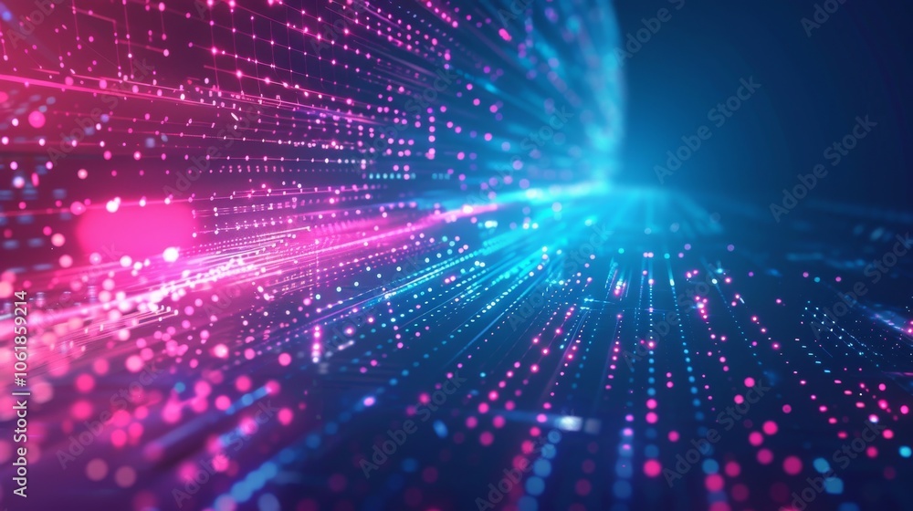 Digital technology banner Pink blue background concept with technology light effect, abstract tech, innovation future data, internet network, Ai big data, lines dots connection, illustration vector Digital technology banner Pink blue background concept with technology light effect, abstract tech, innovation future data, internet network, Ai big data, lines dots connection, illustration vector