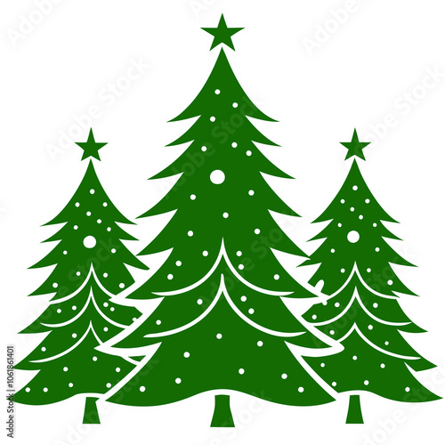 Gleaming Christmas Glees vector art illustration