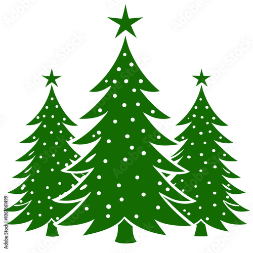 Gleaming Christmas Glees vector art illustration