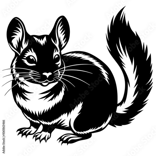 black and white chinchilla