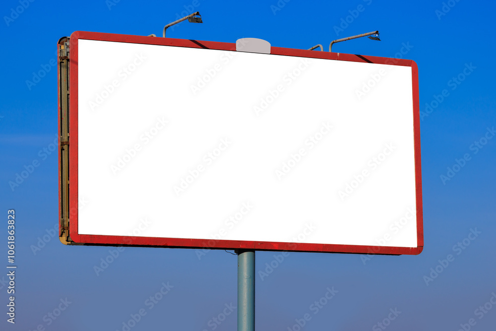 Background for design, white billboards on city streets and along roads in the summer day Background for design, white billboards on city streets and along roads in the summer day